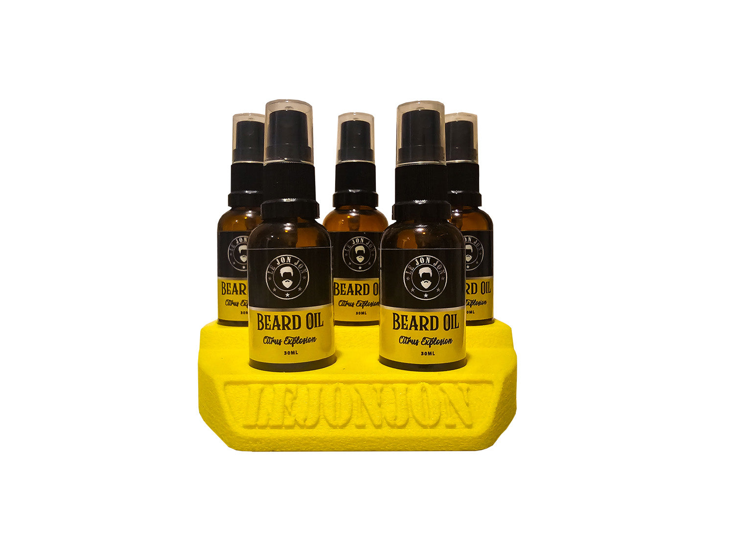 Beard oil stand Yellow